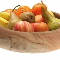 Beste Verkoop π― H&S Collection Fruitschaal Teak Hout 25 Cm - Decoratieve Schalen Voor Groente En Fruit π₯°