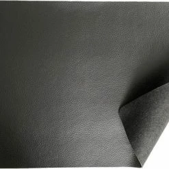 Uitgang 🔔 Merkloos Luxe Placemats Lederlook - Placemat Kunststof Kunstleer - Zwart - 6 Stuks 🧨