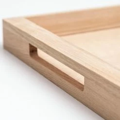 Hete verkoop β¨ Longshore Eiken Dienblad Met Handvat , Groot Decoratief Serveerplank Voor De Keuken, Houten Dienblad Rechthoekig, 45 X 35 X 4,5 Cm, Eik β