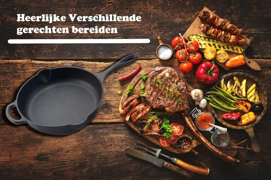 Kopen β Kicinn Koekenpan - Gietijzer - Koekenpan Inductie - Skillet Koekenpan - Geëmailleerd - Incl. Accessoires - Ø 27 𧨠6 Kopen β Kicinn Koekenpan - Gietijzer - Koekenpan Inductie - Skillet Koekenpan - Geëmailleerd - Incl. Accessoires - Ø 27 𧨠- Afbeelding 6