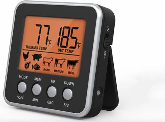 Aanbiedingen π€© CB-Goods Digitale Vleesthermometer - BBQ Thermometer - Barbecue - Kernthermometer – Oventhermometer - Roestvrij Staal - Barbecue BBQ Accesoires – Suikerthermometer - Kookwekker - Digitaal 𧨠2 Aanbiedingen π€© CB-Goods Digitale Vleesthermometer - BBQ Thermometer - Barbecue - Kernthermometer – Oventhermometer - Roestvrij Staal - Barbecue BBQ Accesoires – Suikerthermometer - Kookwekker - Digitaal 𧨠- Afbeelding 2