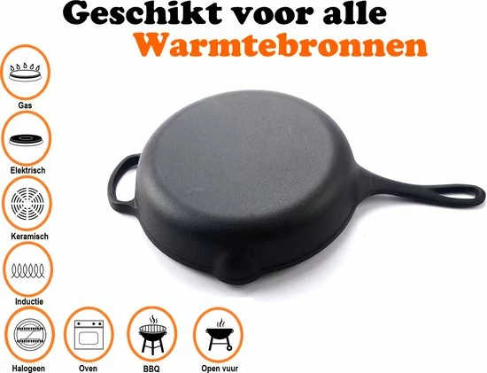 Kopen β Kicinn Koekenpan - Gietijzer - Koekenpan Inductie - Skillet Koekenpan - Geëmailleerd - Incl. Accessoires - Ø 27 𧨠5 Kopen β Kicinn Koekenpan - Gietijzer - Koekenpan Inductie - Skillet Koekenpan - Geëmailleerd - Incl. Accessoires - Ø 27 𧨠- Afbeelding 5