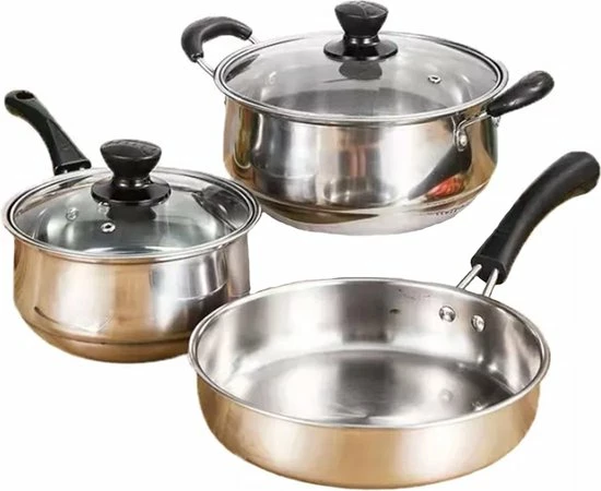 Aanbiedingen β€οΈ Kitchen Princess KitchenPrince 3-Delige Pannenset Zilver - PFAS-Vrij - Pannenset - Koekenpan - Steelpan - Pannenset Inductie - Antiaanbaklaag - Kookpan - Bakpan - Koekenpannenset π 9 Aanbiedingen β€οΈ Kitchen Princess KitchenPrince 3-Delige Pannenset Zilver - PFAS-Vrij - Pannenset - Koekenpan - Steelpan - Pannenset Inductie - Antiaanbaklaag - Kookpan - Bakpan - Koekenpannenset π - Afbeelding 9