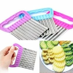 Goedkoopste 🤩 Freekook Aardappel Mesje - Ribbel Mesje - Keuken Accessoires - Schilmes - Frietsnijder- Decoratiemes Met Ribbels - Voor Ribbelfriet - Kartelmes - Groentesnijder 🎉