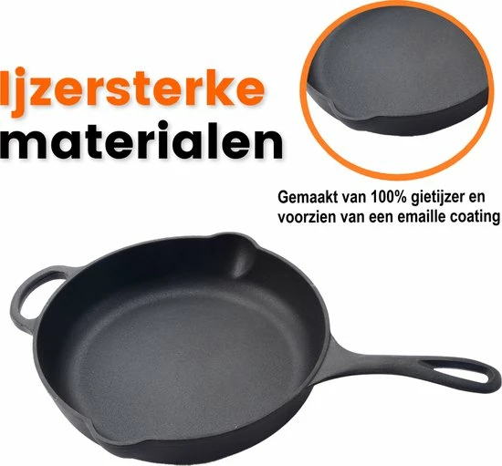 Kopen β Kicinn Koekenpan - Gietijzer - Koekenpan Inductie - Skillet Koekenpan - Geëmailleerd - Incl. Accessoires - Ø 27 𧨠4 Kopen β Kicinn Koekenpan - Gietijzer - Koekenpan Inductie - Skillet Koekenpan - Geëmailleerd - Incl. Accessoires - Ø 27 𧨠- Afbeelding 4