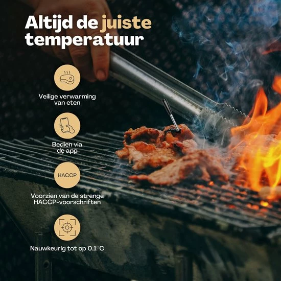 Gloednieuw ❤️ Vulpes Goods Vulpes Kitchen® Vleesthermometer Draadloos PRO - 2-in-1 Oventhermometer - BBQ Thermometer - App & Bluetooth - Thermometer Koken - Meater - RVS & Fast Charger - 30 Meter 😀 3 Gloednieuw ❤️ Vulpes Goods Vulpes Kitchen® Vleesthermometer Draadloos PRO - 2-in-1 Oventhermometer - BBQ Thermometer - App & Bluetooth - Thermometer Koken - Meater - RVS & Fast Charger - 30 Meter 😀 - Afbeelding 3