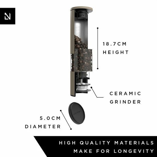 Goedkoop π₯ LARS NYSØM Zout- En Pepermolen Set 'Lagom' Greige π 4 Goedkoop π₯ LARS NYSØM Zout- En Pepermolen Set 'Lagom' Greige π - Afbeelding 4