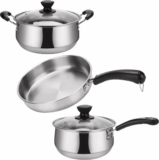 Aanbiedingen β€οΈ Kitchen Princess KitchenPrince 3-Delige Pannenset Zilver - PFAS-Vrij - Pannenset - Koekenpan - Steelpan - Pannenset Inductie - Antiaanbaklaag - Kookpan - Bakpan - Koekenpannenset π 1 Aanbiedingen β€οΈ Kitchen Princess KitchenPrince 3-Delige Pannenset Zilver - PFAS-Vrij - Pannenset - Koekenpan - Steelpan - Pannenset Inductie - Antiaanbaklaag - Kookpan - Bakpan - Koekenpannenset π