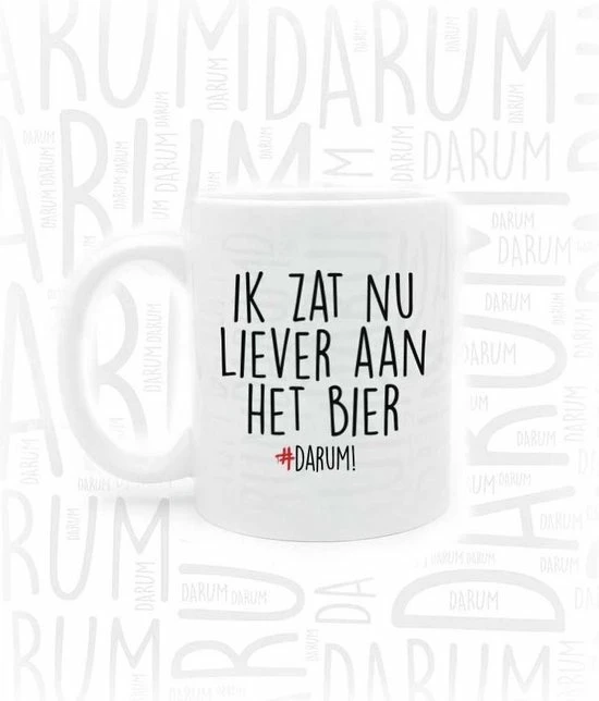 Aanbiedingen ❤️ #DARUM! Mok - Liever Bier - Mok Met Grappige Tekst - Quote ✨ 1 Aanbiedingen ❤️ #DARUM! Mok - Liever Bier - Mok Met Grappige Tekst - Quote ✨