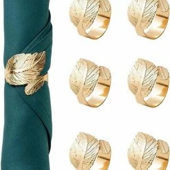 Hete verkoop π₯ Full Bloom Servetringen Kerst 6 Stuks - Servetring Goud - Servet Ringen Voor Servet Van Katoen - Servet Ring Voor Servetten Van Linnen π₯