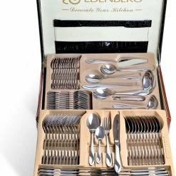 Beste Verkoop 𧨠EDENBERG Edënbërg Bestekset - Hoogglans/Mat - Chroomnikkelstaal 18/10 - 72-delig - Luxe Opbergkoffer π§¨