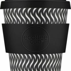 Begroting ⭐ Ecoffee Cup Spin Foam PLA - Koffiebeker To Go 250 Ml - Zwart Siliconen 🛒